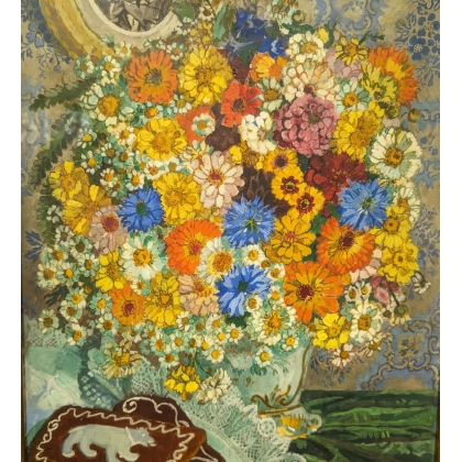 Tableau \"Bouquet de fleurs\" signé HC FORESTIER