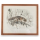 Gravure "Renard dans la neige" signée RIME