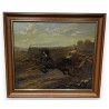 Tableau \"Carrosse contre le cheval de fer\"