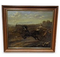 Tableau "Carrosse contre le cheval de fer"