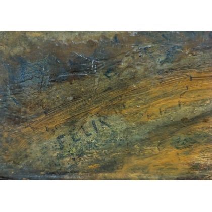 Tableau \"Carrosse contre le cheval de fer\"