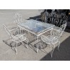 Ensemble de jardin en fer forgé blanc