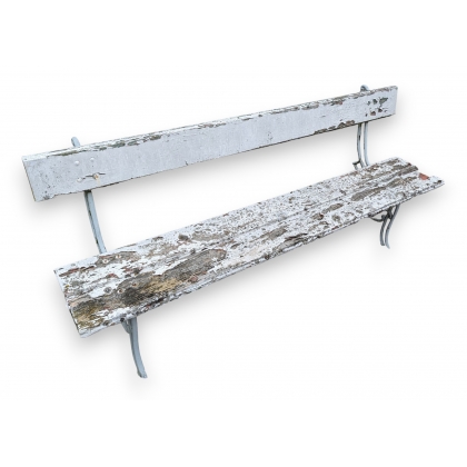 Garden bench with cast-iron legs
