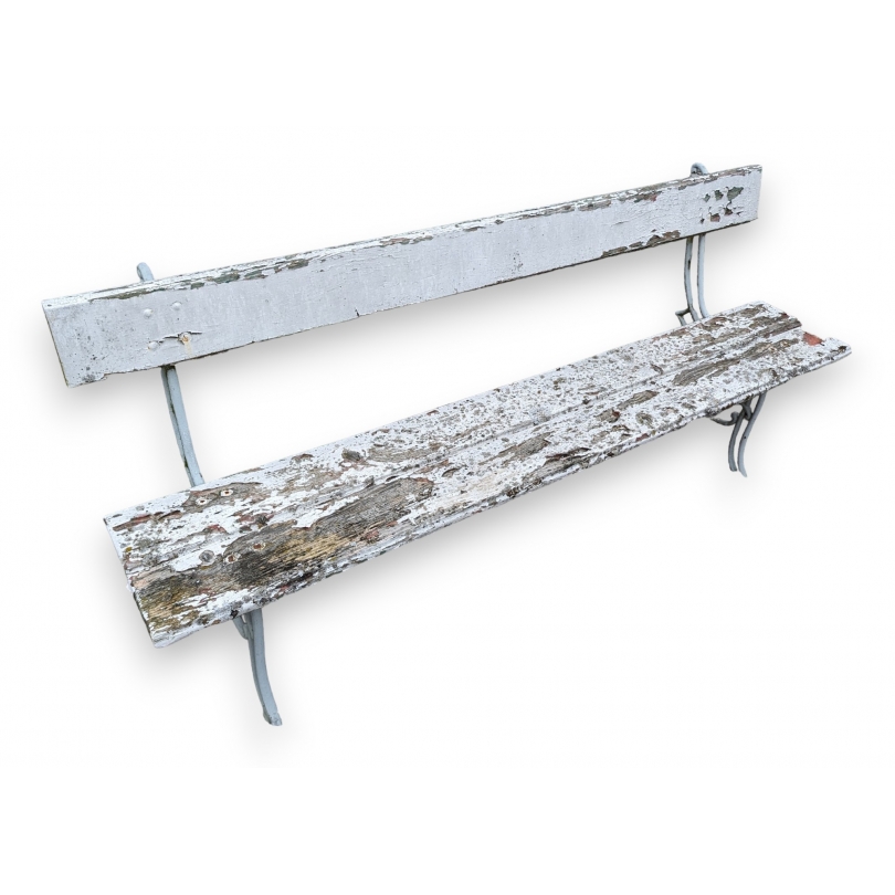 Garden bench with cast-iron legs