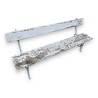Garden bench with cast-iron legs