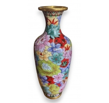 Vase cloisonné à fleurs