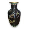 Black cloisonné vase with a dragon design