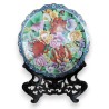 Plat cloisonné à fleurs
