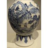 Vase en porcelaine bleu blanc décor Paysage