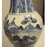 Vase en porcelaine bleu blanc décor Paysage