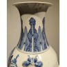 Vase en porcelaine bleu blanc décor Paysage
