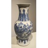 Vase en porcelaine bleu blanc décor Paysage