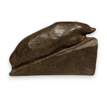 Bronze "Blaireau dans la pente" signé HAINARD