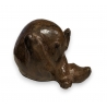 Bronze "Blaireau en boule" signé R.H.