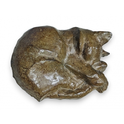 Bronze \"Renardeau endormi\" signé R. HAINARD