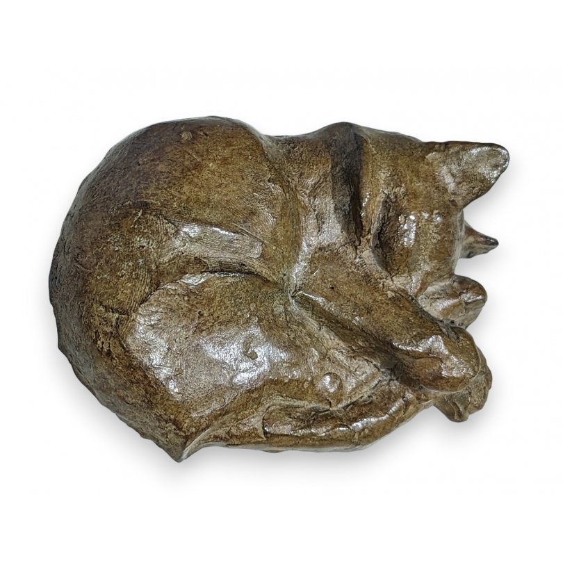 Bronze \"Renardeau endormi\" signé R. HAINARD