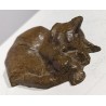 Bronze \"Renardeau endormi\" signé R. HAINARD
