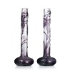 A pair of single-flower vases signed GALLÉ