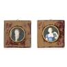 Paire de portraits miniature Humbert-Droz
