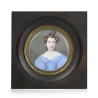Portrait miniature \"Femme à la robe bleue\"