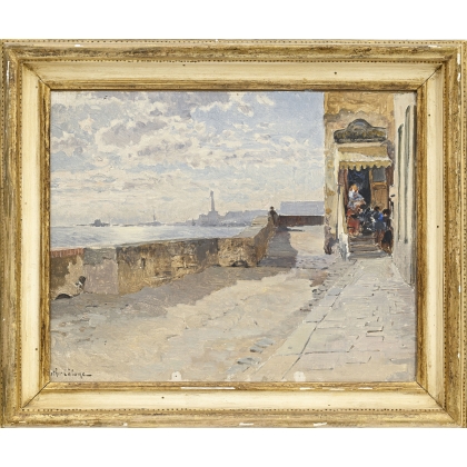 Tableau \"Venise\" signé Arthur CALAME
