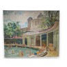 Paintings | Oil on canvas: ‘Swimming pool in front of Moinat SA’ – Antiques and interior design