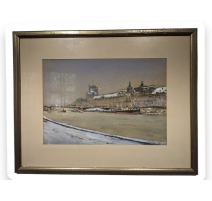 Aquarelle "Paris" signée Ad. TIÈCHE 1903