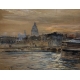 Aquarelle "Paris" signée A. TIÈCHE 1902