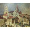 Tableau \"Lausanne\" signé Ad. TIÈCHE