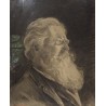 Aquarelle "Portrait de vieillard" signée TIÈCHE