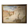 Aquarelle "Solothurn" signée Ad. TIÈCHE