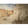 Aquarelle "Solothurn" signée Ad. TIÈCHE