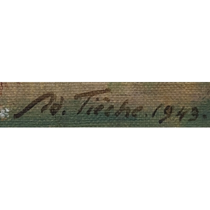 Tableau \"Lohn Kehrsatz\" signé Ad. TIÈCHE 1949