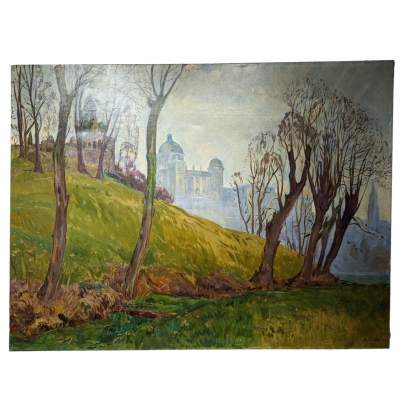 Tableau \"Palais Fédéral\" signé A. TIÈCHE 1923