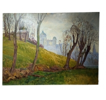 Tableau "Palais Fédéral" signé A. TIÈCHE 1923