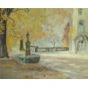 Tableau \"Esplanade\" signé Ad. TIÈCHE