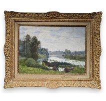 Pastel "Lagny" signé Rodolphe PIGUET