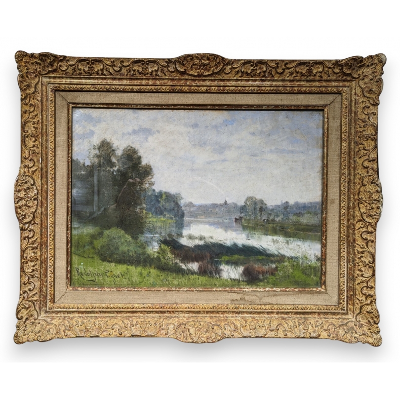 Pastel "Lagny" signé Rodolphe PIGUET