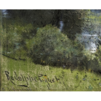 Pastel "Lagny" signé Rodolphe PIGUET
