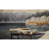 Tableau \"Paysage de neige\" signé L. HOMMEL