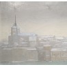 Tableau \"Quai du Mont-Blanc\" signé L. WIDMER