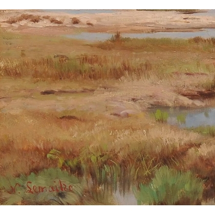 Tableau \"Garçon aux voiliers\" signé N. LEMAITRE