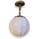 Suspension boule en verre blanc