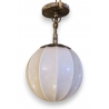 Suspension boule en verre blanc