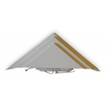 Applique Triangle en métal blanc