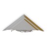 Applique Triangle en métal blanc