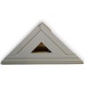 Corner wall light in white metal