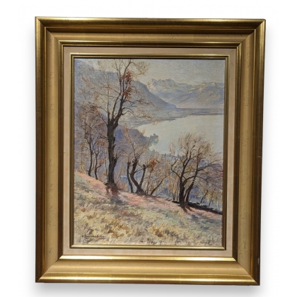 Tableau \"Château de Chillion\" signé P. LEPINARD