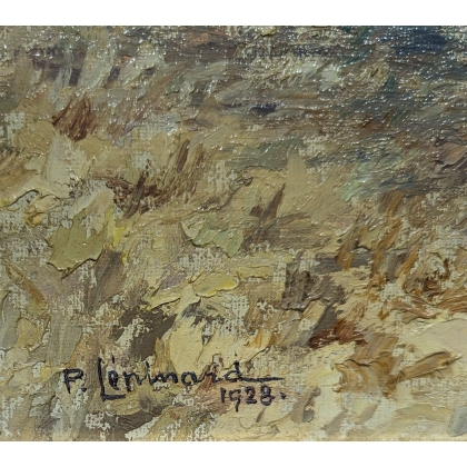 Tableau \"Château de Chillion\" signé P. LEPINARD