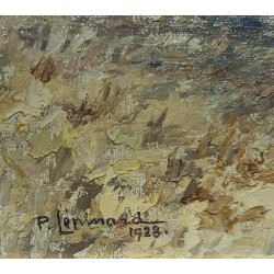 Tableau \"Château de Chillon\" signé P. LEPINARD